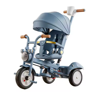 4in1 <strong>Trike</strong> for Kids Cheap Plastic Push <strong>Handle</strong> <strong>with</strong> <strong>Parental</strong> Control for 2-4 Years 3 Wheels Bike Ride on <strong>Trike</strong> - Product Image 1