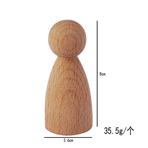 Diy heykel kokeshi kukla <span class=keywords><strong>mini</strong></span> bitmemiş meşe palamudu ağacı koni yuvarlar tahta mandal bebekler pegdoll boyalı şekil oyuncak seti zanaat - Product Image 4