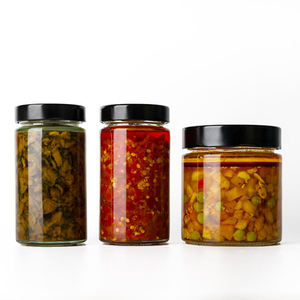 Barattoli <span class=keywords><strong>in</strong></span> <span class=keywords><strong>Vetro</strong></span> per Marmellata e Spezie da 6oz, 8oz, 12oz, 16oz, 26oz con Coperchi <span class=keywords><strong>in</strong></span> Metallo/Coperchio Nero - Product Image 2