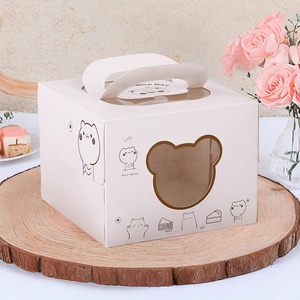 Wholesale Recyclable White Cardboard <strong>Cake</strong> <strong>Packaging</strong> <strong>Box</strong> Transparent Bento Bakery <strong>Box</strong> for Food Use <strong>China</strong> Wholesale - Product Image 2