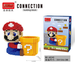 Vente en gros en plastique 3D modèle de stylo conteneur Mini brique <span class=keywords><strong>Linkgo</strong></span> connexion Luffy Mario Sanrioed diamant bloc de construction Figure jouets - Product Image 6