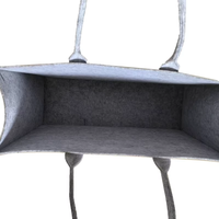 Sac fourre-tout en feutre avec logo personnalisé, réutilisable, écologique, grande capacité, sac à main pour la promotion des achats, cadeau, sac à main en feutre pliable