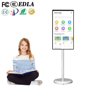 Stand By Me Portable Touch Screen Tv Hd Display Android 12 Mobile Tv 21.5 27 32 Inch Lcd With Capacitive Screen For Education