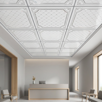 Panneau de plafond en PVC carré 600 x 600 mm, imperméable, décoratif, pour projets intérieurs