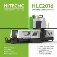 Centro de Mecanizado Vertical de Doble Columna HLC2016, Fresadora CNC de Gran Tamaño, 3 Ejes BT50 para Corte de Metal