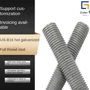 Mỹ B16 nha khoa thanh Vật liệu nhúng nóng mạ kẽm đầy đủ chủ đề Stud đôi đầu vít cho hóa chất và Petrole - Product Image 3