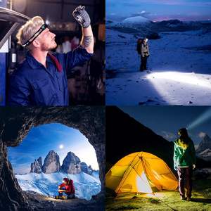 Lampes frontales LED rechargeables en aluminium, personnalisées, 1200LM, IP66, pour la randonnée, vente en gros à prix réduit - Product Image 3