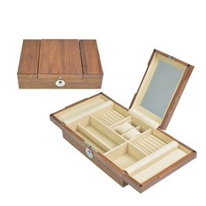 De Lujo cerradura brillante laca caja de regalo de madera reloj de la joyería caja de almacenamiento - Product Image 3