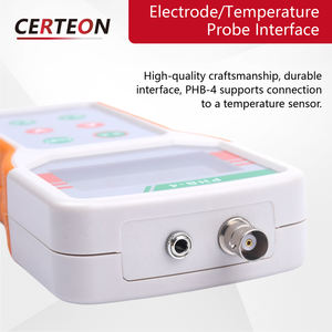 เครื่องวัดค่า <span class=keywords><strong>pH</strong></span> แบบพกพาพร้อมระบบชดเชยอุณหภูมิสำหรับการทดสอบน้ำเสีย - Product Image 5