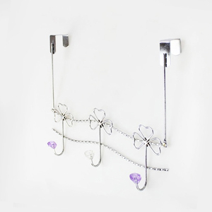 Gantungan kamar mandi 3 kait penyusun handuk mantel rak topi krom di atas pintu kait untuk serba-serbi - Product Image 1