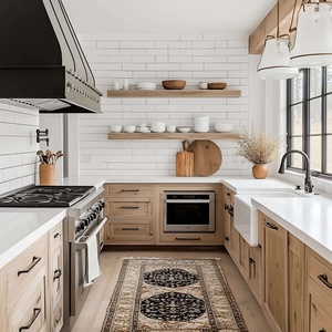 Tengce 2025 High End Solid Wood Luxury Modular Custom Shaker Style Modern Custom-Made Kitchen <b>Cabinet</b> <b>China</b> - Product Image 4