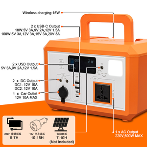 Portable 600W 576WH Home Use Power Station Lithium Ion Battery Rechargeable Emergency Solar <b>Generators</b> for Outdoor <b>Camping</b> - Product Image 6