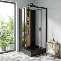 Cabine de douche coulissante en verre, résistante à la rouille et à l'eau, pour salles de bain duplex