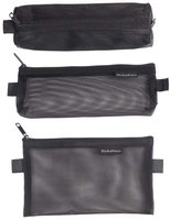 Sac de papeterie en polyester transparent en maille transparente Logo en gros imprimé fermeture éclair Ducoment fichier sac à crayons