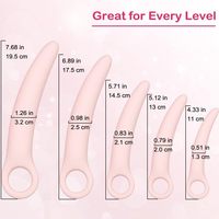 Ensemble d'entraînement flexible pour les muscles du plancher pelvien, dilatateurs en silicone médical gradués pour la récupération de la santé pelvienne et la physiothérapie chez la femme