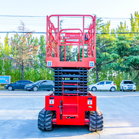 Plataforma Elevadora de Tijera Hidráulica HENGWANG de 12m 320kg, Acero de Alta Resistencia 2400x1170mm, Resistente a Altas Temperaturas, Bajo Mantenimiento, CE ISO