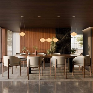 Lámpara colgante cuadrada minimalista moderna para comedor, candelabro LED de 5 luces, diseño de múltiples cabezales, control por interruptor, base para bombilla E27 - Product Image 1