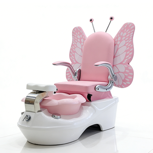 Creative Design Beauty Nail Salon Equipment pink butterfly Shaped Foot Care Spa Chair Modern Pedicure Chair for Children - Product Image 1