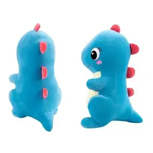 Cute Blue Velvet Dinosaur <b>Plush</b> <b>Toy</b>, 40cm Huggable <b>Stuffed</b> <b>Animal</b> with Soft Cotton Filling, Hypoallergenic, Ideal for Kids Aged - Product Image 3