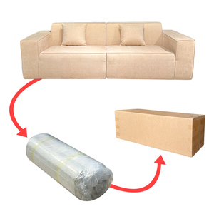 Nhà phòng khách đồ nội thất Bông Vải Lanh flannel nén nén <span class=keywords><strong>sofa</strong></span> gói nhỏ Bộ <span class=keywords><strong>sofa</strong></span> có thể được tùy chỉnh - Product Image 1