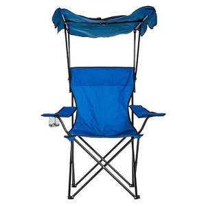 Camping chaise longue auvent pliant porte-gobelet <span class=keywords><strong>toile</strong></span> <span class=keywords><strong>pliable</strong></span> chaise d'extérieur avec parapluie - Product Image 5