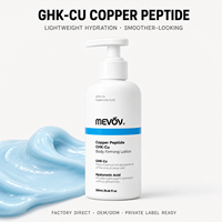 Lotion corporelle au cuivre et peptides GHK-Cu, marque privée, raffermissante, hydratante, à l'acide hyaluronique, pour peaux sèches et rugueuses, 250 ml, soin corporel OEM
