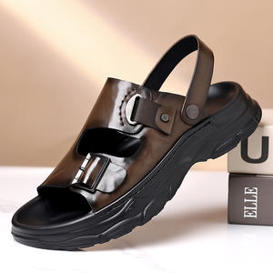 Sandalias de Hombre con Punta Cerrada 2026, de Cuero Genuino, Suela Gruesa Antideslizante y Transpirable, Estilo Coreano, Moda Casual, Zapatos de Playa - Product Image 2