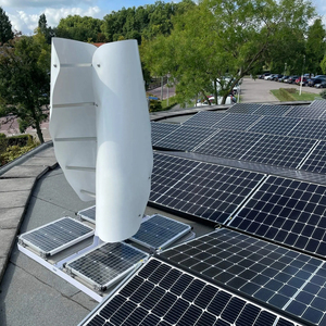 Système hybride éolien-solaire portable 1kw 2kw 3kw 5kw pour toiture, générateur éolien respectueux des animaux pour usage domestique - Product Image 2