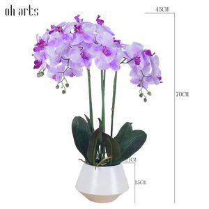 Fleurs artificielles d'orchidées Phalaenopsis en PU de haute qualité pour les décorations de mariage et de Noël, échantillon gratuit - Product Image 2