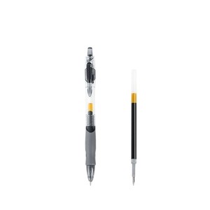Stylo gel à encre noire de 0.5mm, pointe en forme de balle, bouton poussoir, pour l'étude et le bureau, haute capacité - Product Image 2