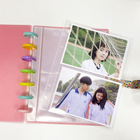 Carpeta de fotos transparente de PP para álbum de fotos de bebé, con encuadernación de discos, para documentos escolares, bolsa, caja de bolsillo, PinGlory, ecológica