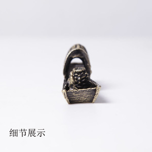 Mini quemador de incienso de cobre puro, adorno aromático para té, barco de pesca, artesanía coleccionable de cobre para la ceremonia del té japonés. - Product Image 3
