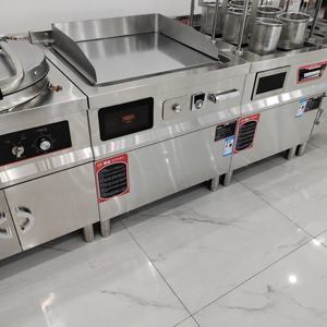 80В 12кВт Коммерческая индукционная гриль-плита из нержавеющей стали с плоской поверхностью, электрическая, для стейков и тэппаньяки - Product Image 5