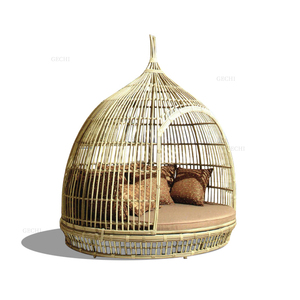 Chim của Tổ hình dạng Hợp kim nhôm + PE mây sofa sân thượng hồ bơi vườn Sun Lounger - Product Image 6