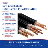 Kabel Daya Tegangan Rendah Tembaga Berinti 1-5, MiNZAN U-1000 YJV 0.6/1kV, Konduktor Tembaga, Isolasi XLPE, Selubung PVC, Kelas 2, Tembaga Terpilin