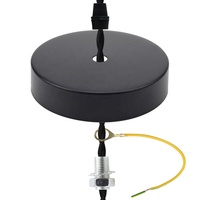 Accessoires d'éclairage DIY Plaque de plafond Suspension Lustre Disque Métal Placage Noir Or Chrome Ventouse Plateau épaissi Base