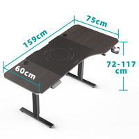 Cadre de bureau moderne pour télétravail avec support électrique, hauteur réglable motorisée, mobilier de bureau ergonomique, table à manger, 5 ensembles