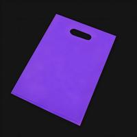 Sac de courses en LDPE à surface d'impression nette, poignée découpée pour logos de marque éclatants, sac découpé en LDPE fiable