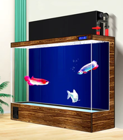 Pompes à eau pour bassin rectangulaire 100-300 gallons, en verre ultra-transparent, écologiques, pour aquarium d'eau douce, filtration double (arrière + haut)