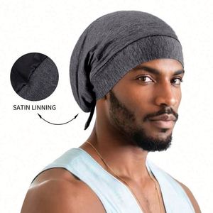 Vente en gros usine : Turban pré-noué en coton doux avec doublure en satin, couleur unie, unisexe, pour le soin des cheveux - Product Image 6