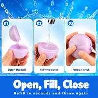 Vente en gros de balles de water-polo en silicone de 6 cm, balles d'eau en silicone réutilisables pour les combats aquatiques et les fêtes d'été