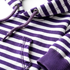 Sudadera con Capucha de Corte Holgado con Rayas Horizontales, Sudadera de Manga Larga de Felpa Francesa de Algodón, Sudadera Informal con Capucha para Hombre - Product Image 4