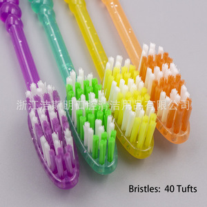 Brosse à dents manuelle transparente personnalisée avec poignée en PP et paillettes, JSM10060, pour adultes, nettoyage des dents coloré - Product Image 4