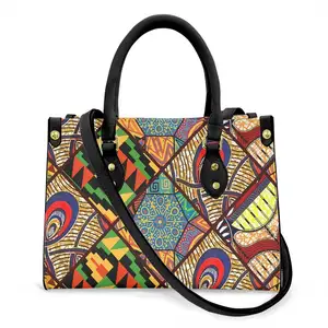 Wholesale Luxury Bags Handbags African Traditional African kitenge designs Print Leather Purse PU Shoulder Bags Women Handbags