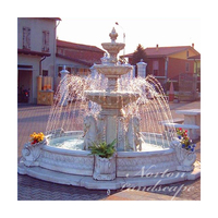 Statues de chevaux en marbre blanc sculptées sur mesure, décorations d'extérieur pour la maison et le jardin, fontaine d'eau en granit, sculpture d'animaux