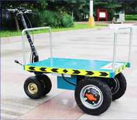 Carro eléctrico plegable portátil, camión, remolque de superficie plana, elevador, acero duradero, materiales de madera, carga de 500kg, almacenamiento de compras