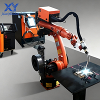 Robot de soudage articulé 6 axes KUKA, équipement de station de cellule automatique PLC/Moteur, intelligent, pour soudage TIG, avec système d'extraction, petit modèle d'occasion, 12 kg