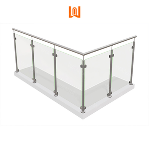 <span class=keywords><strong>Garde</strong></span>-<span class=keywords><strong>corps</strong></span> en verre trempé extérieur de villa <span class=keywords><strong>moderne</strong></span> personnalisé avec cadre en acier inoxydable aluminium sans cadre, clôture de sécurité durable - Product Image 4