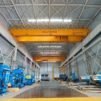 Grue à pont métallurgique à charge lourde Outech, grue industrielle suspendue pour usine sidérurgique, moteur PLC, capacité de levage personnalisée