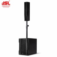 Sistema de Sonido Portátil COS001 con Columna de Altavoces de 12'' y 3x4'' de Neodimio, 600W, 121dB, Altavoz Activo para Bodas y Conferencias